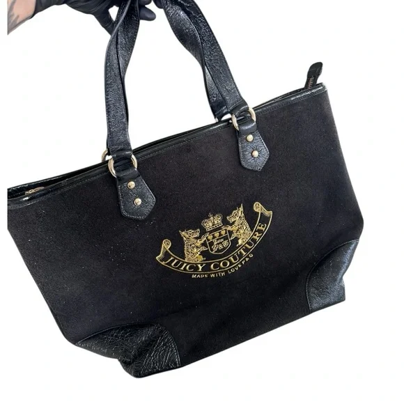 3 HR SALE 🚨 2002 XL Juicy Couture Black Scottie Tote - Picture 1 of 12